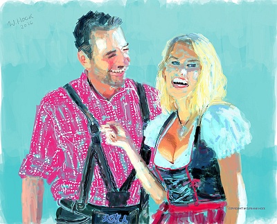 Heute ein Modernes Paar - Today a modern couple - Hoje um casal moderno  2026   Handmade digital painting on canvas 150 x 120 cm (216 megapixels)